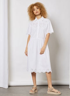 Buy Embroidered Shirt Dress in UAE