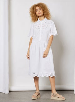 Buy Embroidered Shirt Dress in UAE