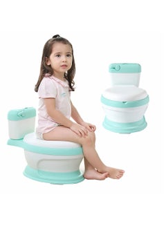اشتري Potty Training Toilet Seat, Toddler Potty Chair with Soft Seat and Splash Guard, Simulation Children's Toilet Blue في السعودية