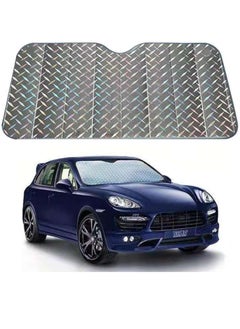 Buy Car Windshield Sun Shade with 5-Layer UV Reflector Sunshade UV Rays Visor Shield Cover Foldble Reflective Technology Sun Heat Protection for Car Front Window in Saudi Arabia