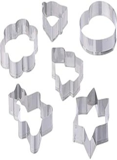 اشتري Stainless Steel Baking Cutter, 6 Pieces - Silver في مصر