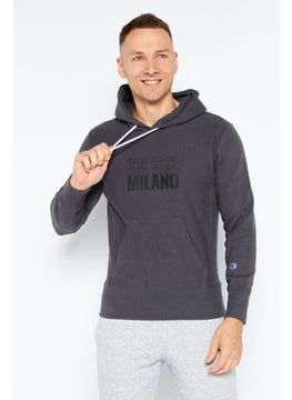 Buy Men Sportswear Fit Long Sleeves Printed Training Sweatshirts, Grey in UAE