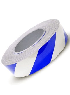 Buy Reflective tape White in blue self adhesive tape length 50 meters by 4 cm - for public decorations, party, home, cars and bicycles, - white in blue-from Rana store in Egypt