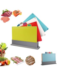 Buy Plastic Cutting Board Set ,Coded Food Icons and PVC Board Base in Saudi Arabia