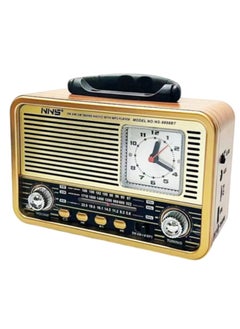 Buy Radio NS-8898BT Wireless Rechargeable Radio Fm Classsic in Saudi Arabia