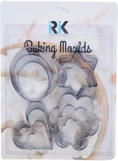 Buy RK COOKIE CUTTER 12 PIECES SET, SILVER, RNTP01 in Egypt