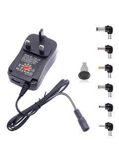 Buy UK Universal Adapter Power Supply,220V TO 6V 9V 12V 15V 18V 24V Adjustable DC Charger Adapter Switching 41W 5V/2.1A USB Port with 6 Selectable Adapter Tips For Wifi Adapter Electronics in UAE
