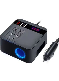 Buy Car Power Inverter,  Car Inverter, Adapter Car Plug Converter， with Switch and Current LED Screen,Suitable for Car, Truck in Saudi Arabia