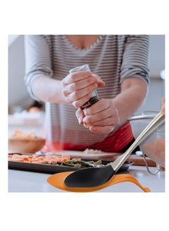 اشتري Silicone Spoon Rest Cooking Utensil Heat Resistant Spatula Holder Rest for Kitchen Counter Stove Top في الامارات