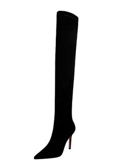 اشتري Winter Women's High Boots Thin Heels Boots Black في الامارات