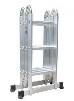 اشتري Folding Ladder Multi-Purpose Aluminum Extension Ladder 5 in 1 Step Ladder Folding Adjustable for Indoor and Outdoor Use (4*3 Step) في الامارات