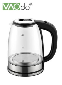 Buy 1.8L Electric Kettle 1500W Hot Water Boiler Auto Shut Off and Boil-Dry Protection High Borosilicate Glass BPA Free Fast Boil Electric Water Kettle in UAE