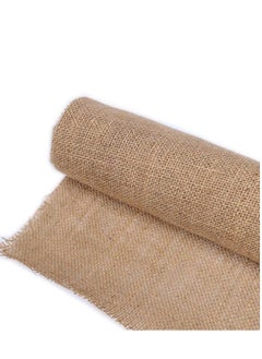 Buy Burlap Fabric Roll 48 cm x 5 meter Jute Hessian Cloth Table Runner for Crafts Kitchen Wedding Party Decor Table Cloth (1 Roll) in UAE