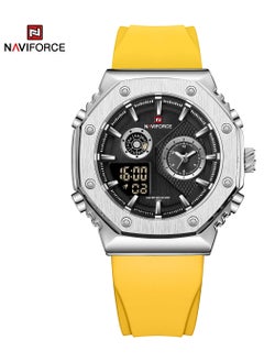 اشتري Men's Analog+Digital Round Shape Silicone Wrist Watch NF9216T S/B/Y - 46 Mm في الامارات