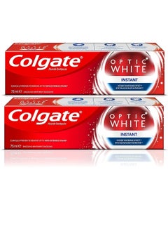 Buy Colgate Optic White Instant Whitening Toothpaste 75Ml pack of 2 in UAE