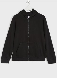 Buy Essential Zip Hoodie With Pocket in Saudi Arabia