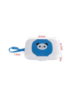 Buy Travel Wipes Case, Portable Refillable Baby Wipes Dispenser Wet Wipes Container for On The Go(Blue) in UAE