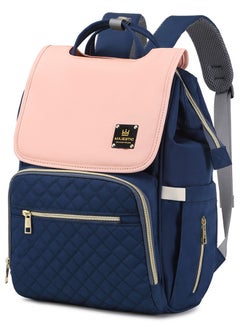 Buy 135 Baby Maternity Diaper Elegant Waterproof Multifunctional large capacity backpack bag - Blue/Pink in Egypt