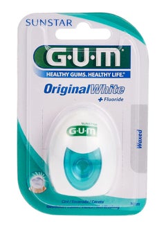 Buy Gum Original White Dental Floss - Designed To Remove Stains In-Between Teeth-Interdental Control -Plaque With Micronized Silica And Fluoride Deep Cleaning 30M in UAE