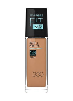 Buy Maybelline New York Fit Me Matte & Poreless Foundation 16H Oil Control with SPF 22 - 330 in UAE