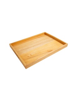 Buy Rectangular serving tray made of natural wood in Saudi Arabia