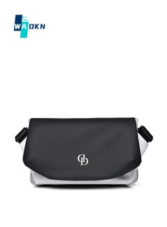 Buy Men's Trendy Large Capacity Shoulder Bag, Boys Nylon Waterproof Messenger Bag Crossbody Bag Sling Bag Side Bag, Flap Shoulder Bag Handbag Carrying Bag for College Students and Teens (Black) in UAE