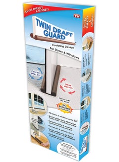 اشتري Door Draft Stoppers Brown Adjustable Double Sided Draft Blocker for Cat Door Air Stopper Door Sweep في الامارات