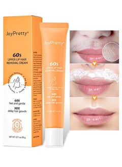 Buy 60 seconds Upper Lip Hair Removal Cream Hair Removal Cream for Upper Lip Face & Chin Fast & Gentle with 30X Delay Hair Growth Moisturizing Hair Removal with Almond Oil & Aloe Vera Extract 20g in UAE
