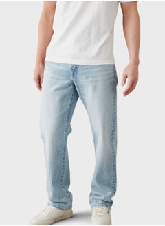 Buy Light Wash Straight Fit Jeans in Saudi Arabia