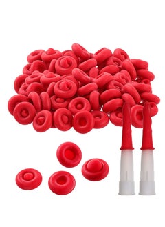 اشتري Caulk Cap, 50PCS Red Caulk Saving Cap Caulk Sealer Saver Caulking Tube Tool, Caulk Saver Cap Caulk Finishing Tool, Caulk Nozzle for Sealing and Preserving, Red في الامارات