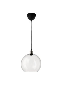 Buy Pendant Lamp Clear Glass Nickel Plated in Saudi Arabia