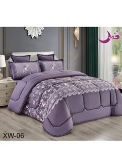 Buy Duvet Set Of 6 Pieces For Two Persons Modern And Beautiful Design And Heavy Filling in Saudi Arabia