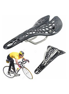 Buy Bike Seat - Comfortable Carbon Fiber Bicycle Saddle, Waterproof Road Bike Saddle with Breathable Hollow Design, Durable Bicycle Seat Fit for BMX, MTB and Road Bikes in Saudi Arabia