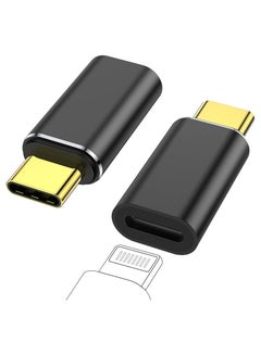 Buy USB-C Male to Lightning Female Adapter (2 Pack), PD Fast Charging & Data Transfer, USB Type C Charger Connector Compatible with iPhone 15/15 Plus/15 Pro/15 Pro Max, iPad Air, Other Type C Device in UAE