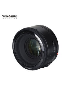 اشتري YONGNUO YN50mm F1.8 AF Lens 1:1.8 Standard Prime Lens Large Aperture Auto/Manual Focus Replacement for Canon EOS DSLR Cameras في السعودية