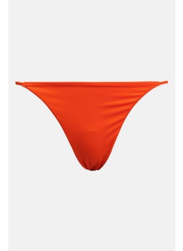 Buy Women Solid Bikini Bottom, Orange in UAE