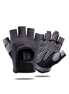 اشتري Semi Finger Training Gloves Grey في السعودية