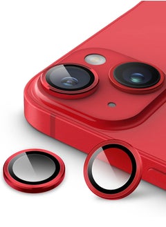 Buy Pack of 2 Camera Lens Protectors for iPhone 15/15 Plus and 14/14Plus, Armorite Individual Lens Protectors, Scratch-Resistant Ultra-thin Tempered Glass with Aluminum Edging, (Red) in UAE