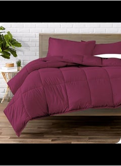 Buy Cotton - Plain - Heavy Comforter - 3.6Kgs - Down Alternative Filling - (For Matress 160cm/180cm) - Size (230cm x 240cm) - Eggplant in Egypt