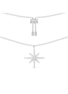 Buy Three Meteor Necklace - Silver White-AC3350OX in UAE