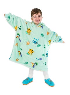 Buy Little Mermaid Wearable Hooded Blanket with Pouch Green in Saudi Arabia