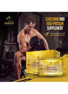 Buy Curcumarm Sachet: Curcumin and High Protein Supplement | Rich Immunity Booster | 0.25G Curcumin, 4G Protein & 25 Minerals and Vitamins (30 Sachets) in UAE