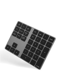 Buy Bluetooth Numeric Keypad - Rechargeable 34-Key Wireless Aluminum Number Pad, External 10-Key Numpad for Data Entry, Compatible with Laptops, MacBooks, and Windows PCs in UAE