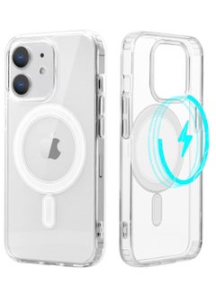 اشتري جراب هاتف شفاف مغناطيسي مصمم لهاتف iPhone 11 متوافق مع Magsafe، غطاء واقٍ نحيف في الامارات