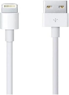 Buy 8-Pin USB Charger Cable for iPhone X/XS/XR/iPad Pro 9.7/10.5/12.9/iPod 6-Gen (White) in Egypt