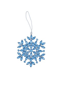 Buy Gulf Flowers Metal Christmas Decoration with Crystals – Snowflake, Light Blue Ornament for Holiday Decor in UAE