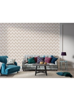 Buy Geometric Sahara Geo Gold Fabric Wallpaper Covers An Area ​​Up To 4.2Mx3M With Adhesive And Smoothing Tool in Egypt