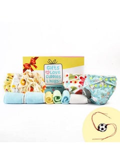 اشتري Rakhi Gift For Kids ; Combo Pack Of 2 Freesize Uno 3 Dry Feel Langot 1 Booster Pad 3 Easy Clean Top Sheets & 1 Ecofriendly Kids Rakhi ; Gifts For Raksha Bandhan; 1Yearold Baby Gift في السعودية