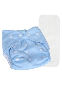 Buy hanso Baby Cloth Diapers One Size Adjustable Washable Reusable Pocket Diapers for Baby Girls and Boys Packs, Age 0 to 3 Years, with 1 Microfiber Inserts (Blue) in Egypt