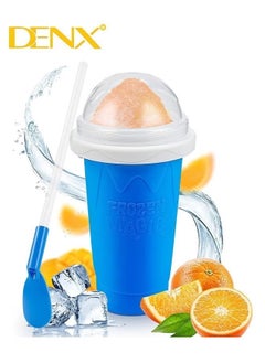 Buy Ice Cream Cup for Making Ice Cream, Slushies, and Milkshakes from liquids by Pressing Silicone Portable Freezer Cup in Saudi Arabia